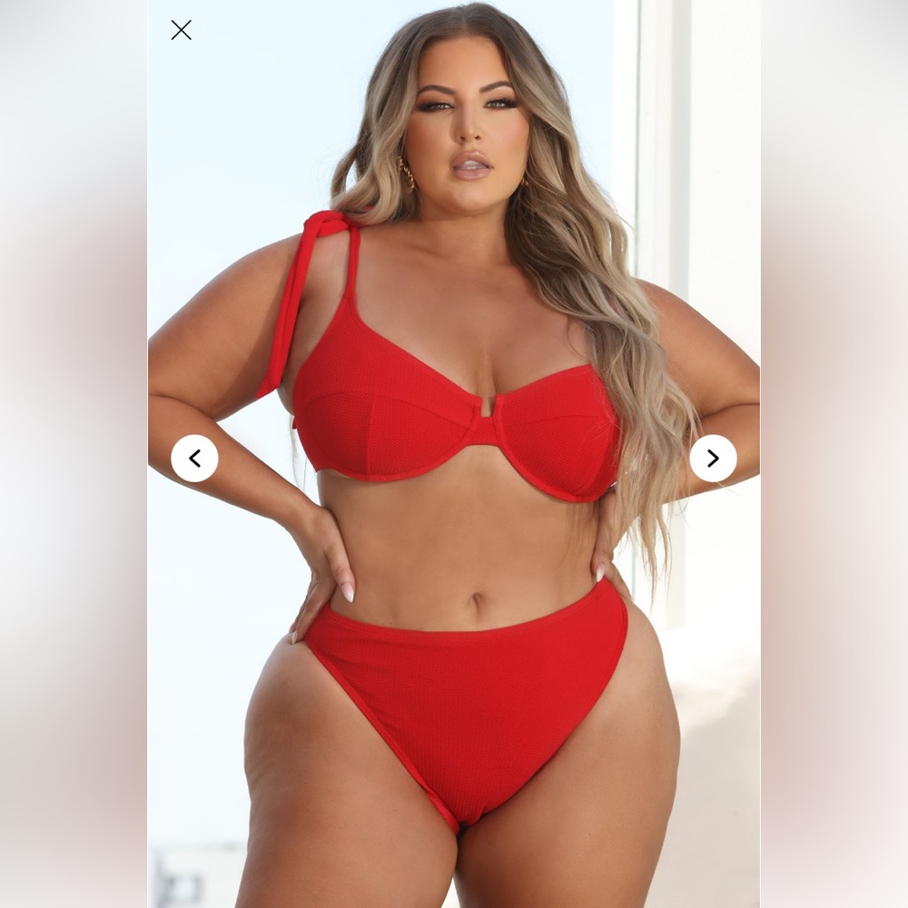 Red Women's Swimwear Bikini Set